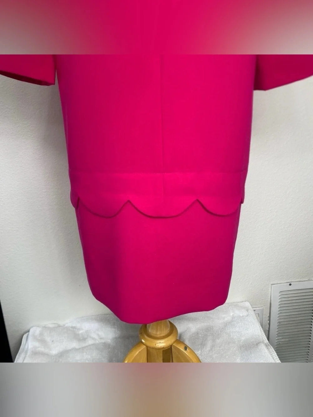Kate Spade Women's Pink Scallop Shift Dress Size 8 Classic Preppy Corporatecore